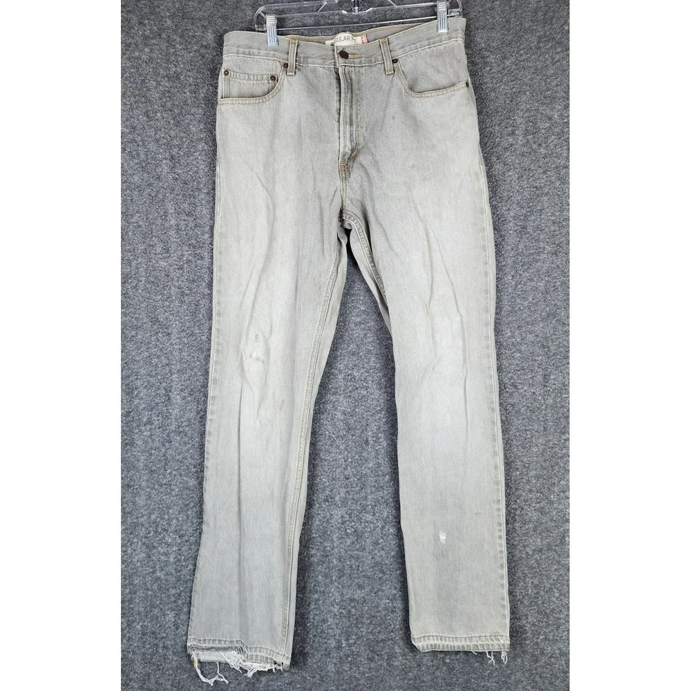 Levi's Jeans Mens 34x34 505 Regular Fit Gray Straight Leg Denim 2006 Vintage